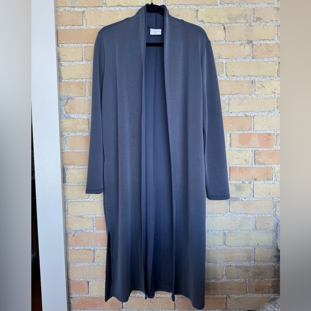 YAYA Women's Blue/gray Open Cardigan